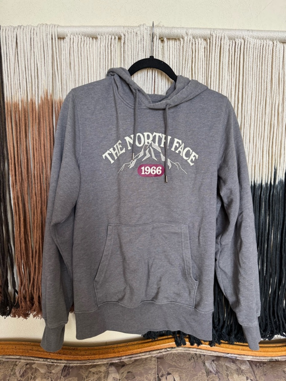 Grey The North Face hoodie; excellent condition